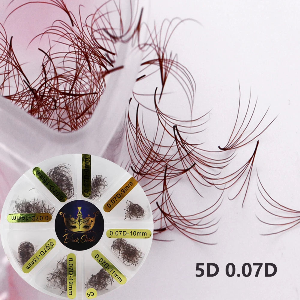 Colorful Premade Volume False Eyelash Extensions 5D Faux Mink Fans for Professional & Beginner Use