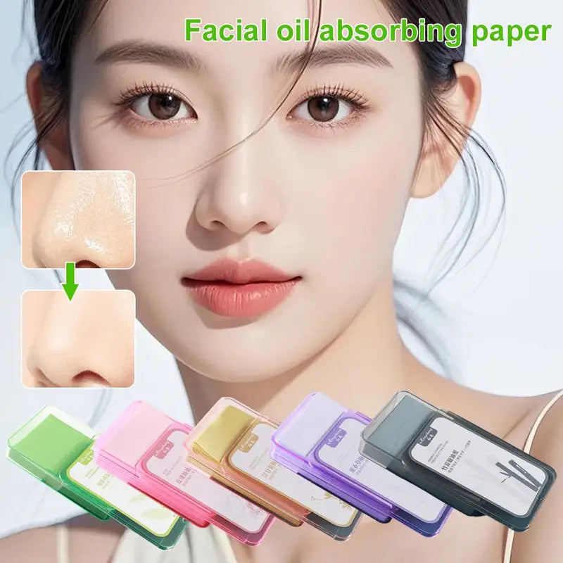 300Pcs Face Oil Absorbing Wipes Oil Control Blotting Sheets Makeup Tool