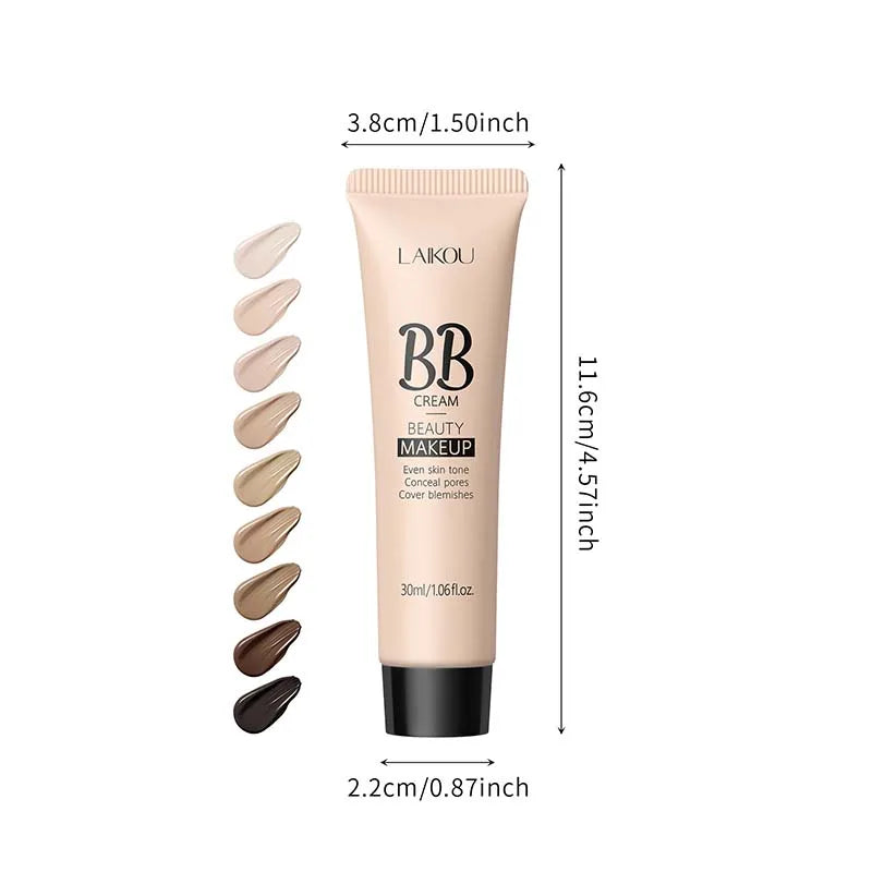 Long Lasting Waterproof BB Cream Makeup - Brighten & Cover Blemishes 30ml