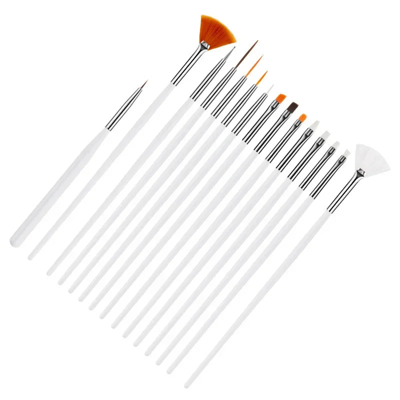 15-Piece Fondant Cake Painting Brushes Set for Decorating Pastry & Baking