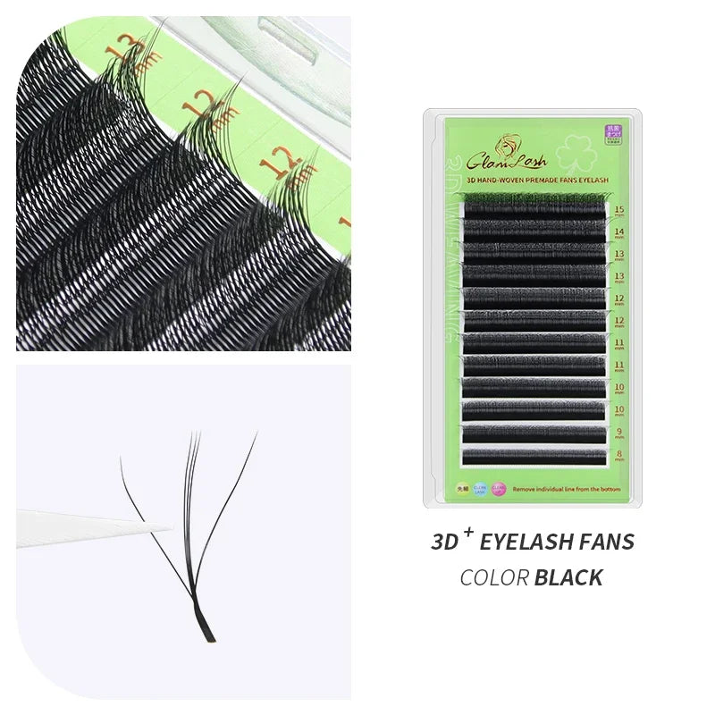 Eyelash Extensions W Shape 3D-6D Premade Volume Fans Faux Mink Natural Lashes