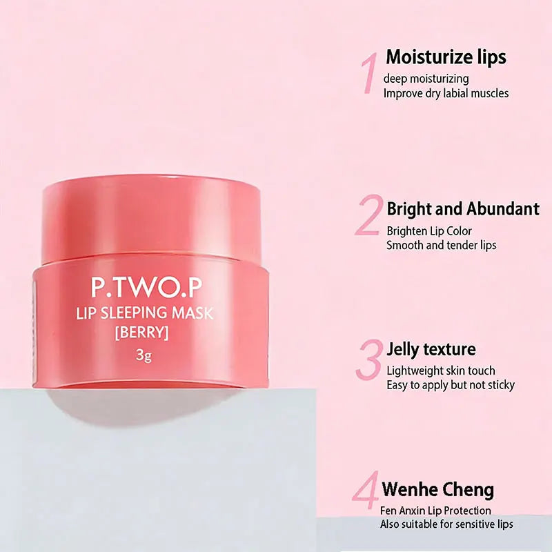 Moisturizing Lip Balm with Fruity Fragrance - Natural Hydrating Lip Care Mask