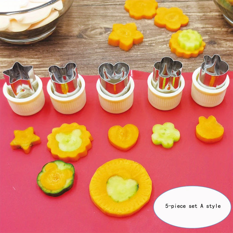 Stainless Steel Vegetable & Fruit Shaping Cutter Mold Set for Salad and Garnishes