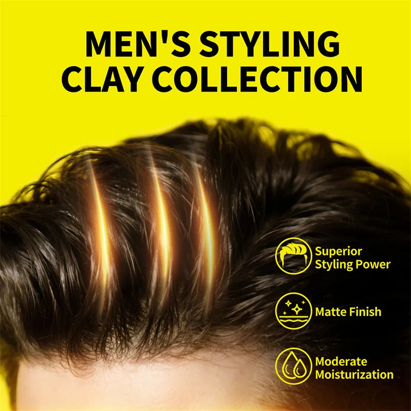 Men's Hair Clay Wax Strong Hold Styling Paste 80g for Salon Finish