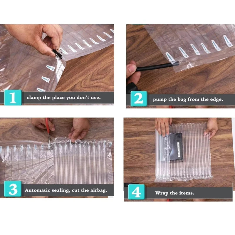 50M Air Column Bubble Wrap Roll Shockproof Packaging Film for Shipping