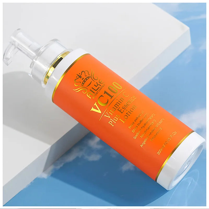 Vitamin C Brightening Body Lotion for Women - Moisturizing & Anti-Spot Cream with Niacinamide & Rose Oil