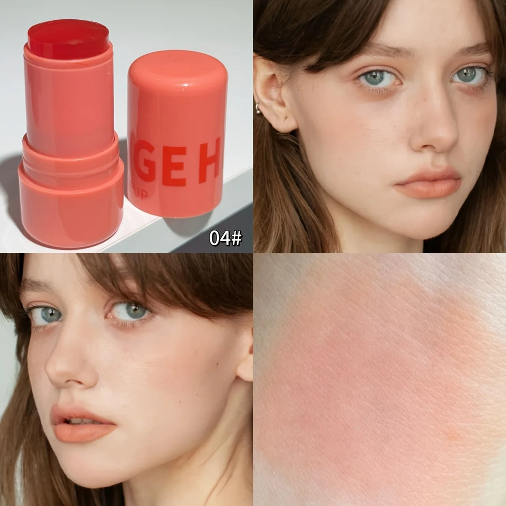 Milk Jelly Watercolor Blush Stick - Multi-Use Lip & Cheek Makeup, Brightening & Long-Lasting