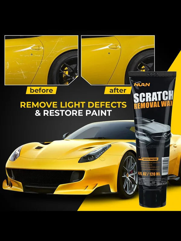 Car Scratch Remover Wax Kit - Deep Scratch Repair & Surface Polish - 120ml with Sponge & Cloth