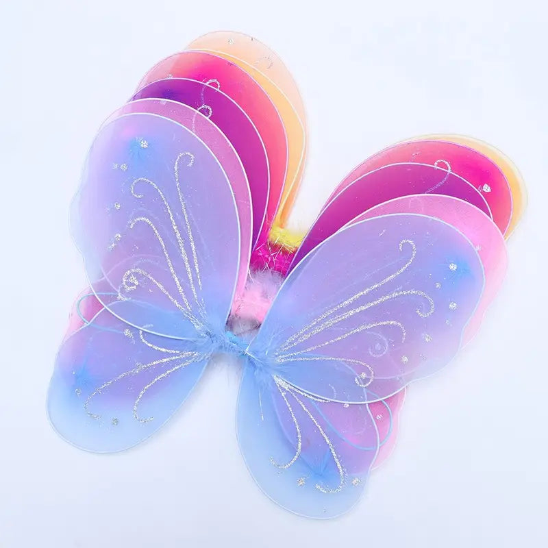 Kids Butterfly Wings Costume Set - Fairy Princess Dress-Up for Halloween & Parties