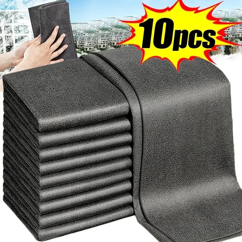 Reusable Microfiber Cleaning Cloths - Household Wipes for Glass, Mirror, Kitchen & Home - 1/3/5/10 pcs