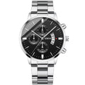 Men's Luxury Stainless Steel Quartz Watch Calendar Business Wristwatch