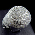Trendy Crystal Inlaid Women Men Ring Jewelry - Business & Fashion Style