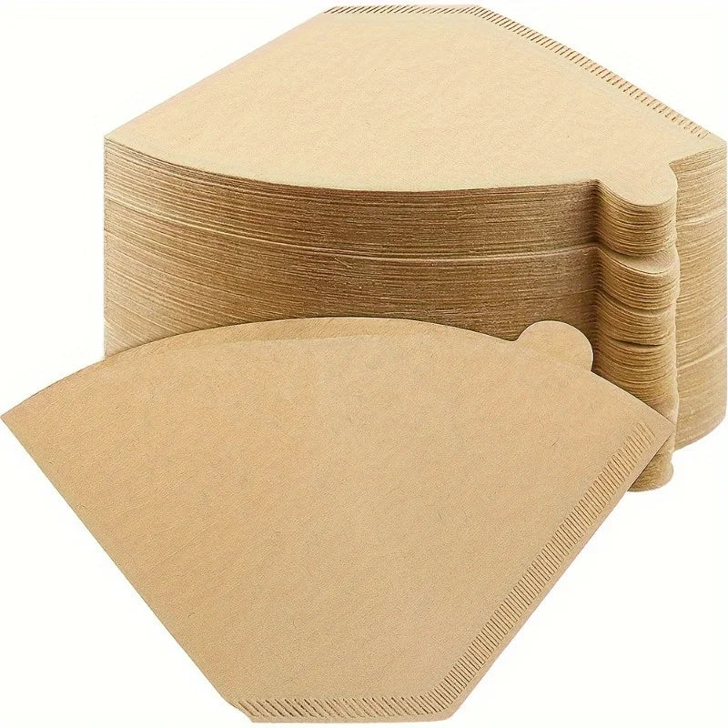 Unbleached Coffee Filter Bags - 100 Pack for Drip Coffee Brewer, Natural Paper