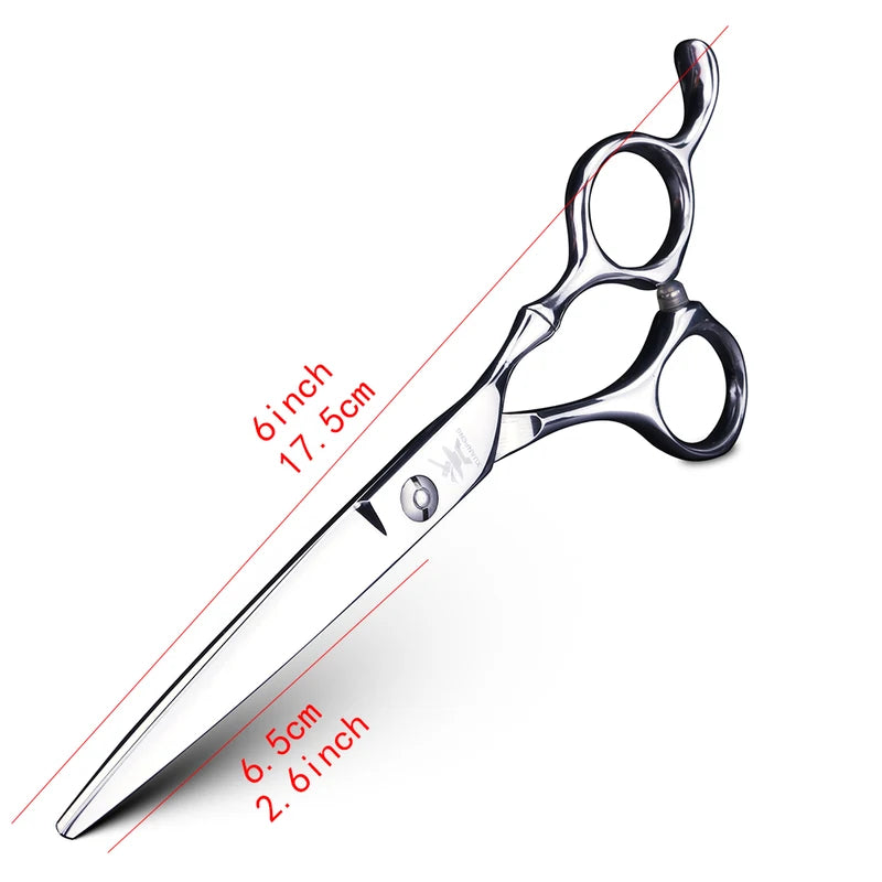 6-Inch Hair Cutting and Thinning Scissors Set with Steel Handles for Salon & Home