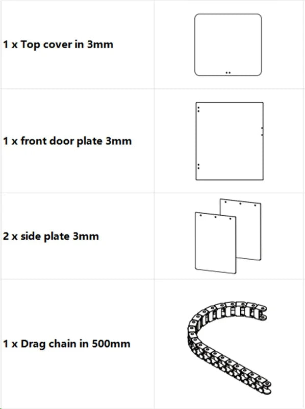 3D Printer Enclosure Kit for Flashforge Adventurer 5M - Clear Polycarbonate 3mm