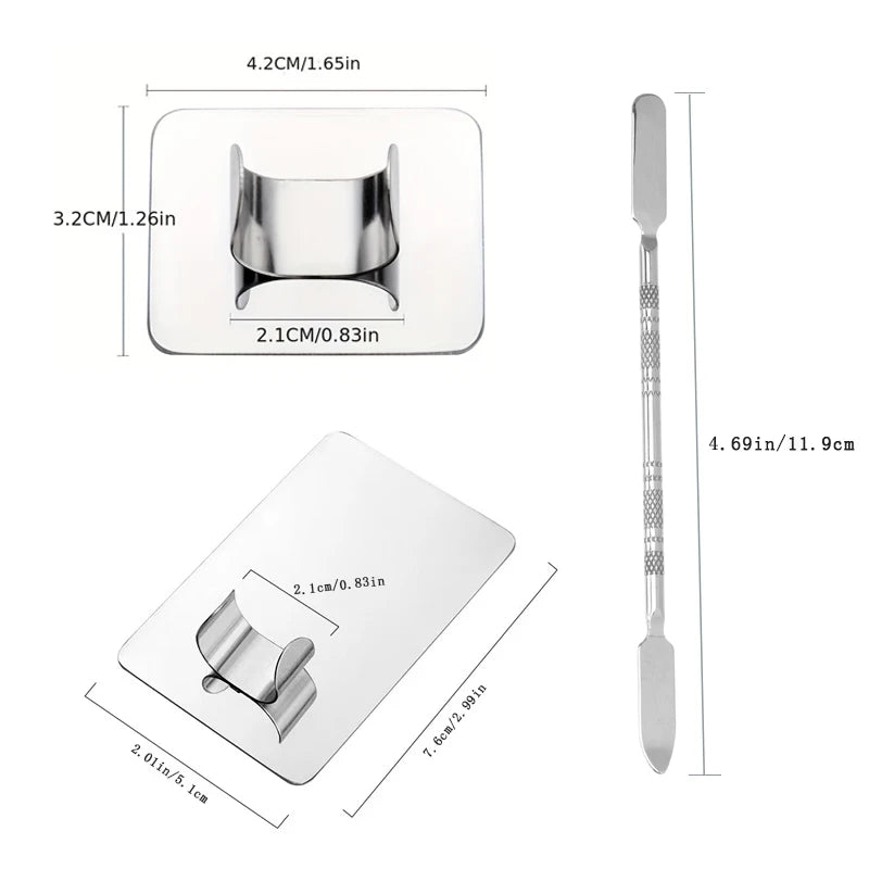 Makeup Mixing Palette with Spatula - Stainless Steel Cosmetic Tool for Foundation & Nail Art - Multiple Colors