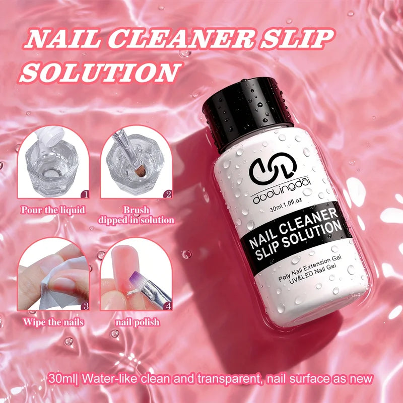 Poly Gel Nail Kit with 4 Colors - Quick Dry, Curable DIY Gel Nails