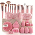 40-Piece Makeup Kit with Brush Organizer and Travel Cosmetic Bag for Women and Girls