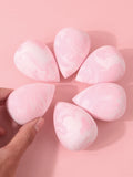 6-Piece Makeup Sponge Set with Powder Puff - Soft Cosmetic Blenders for Face Makeup