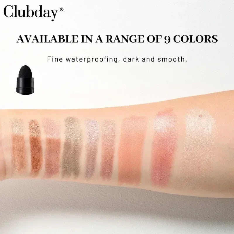 Double Ended Eyeshadow Stick with Sponge Brush - Water-Resistant Cream Makeup Pencil