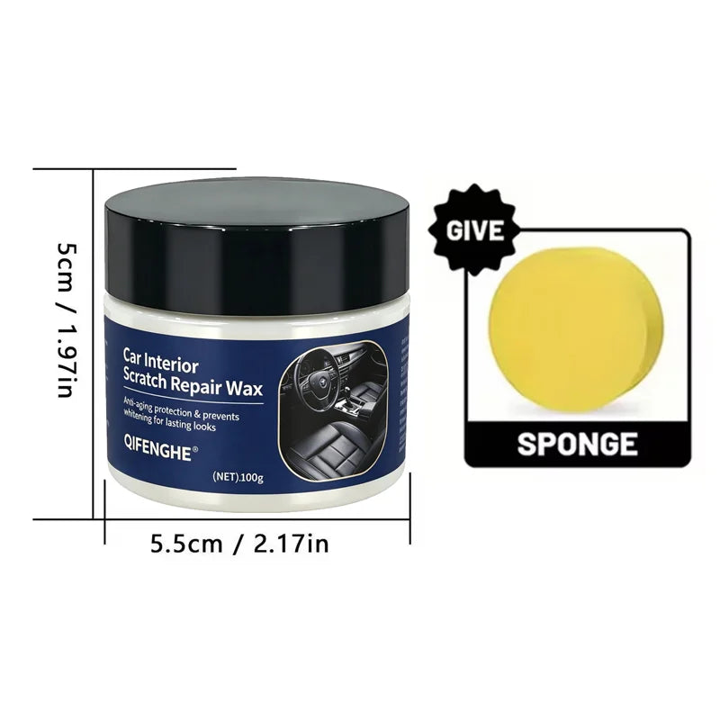 Car Interior Scratch Remover Wax - Leather Plastic Surface Care Agent