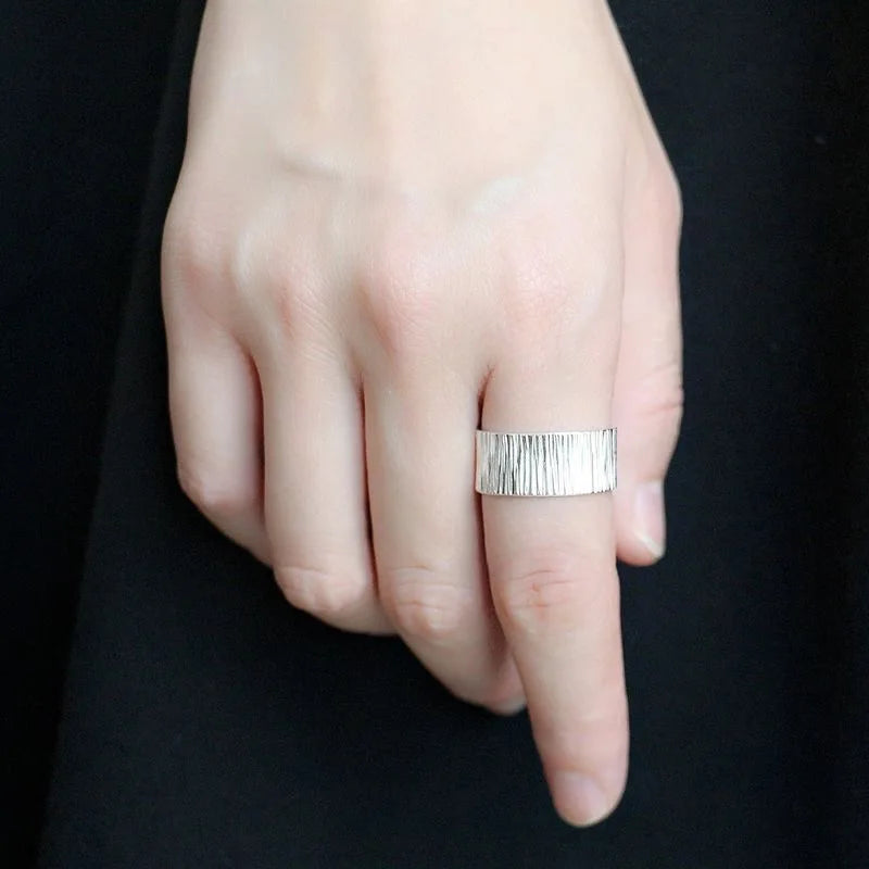 Adjustable Sterling Silver Ring for Women Men Fine Jewelry Gift