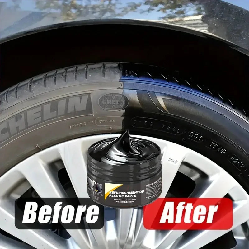 Car Interior & Exterior Repair Paste - Scratch & Plastic Polishing Wax for Tires