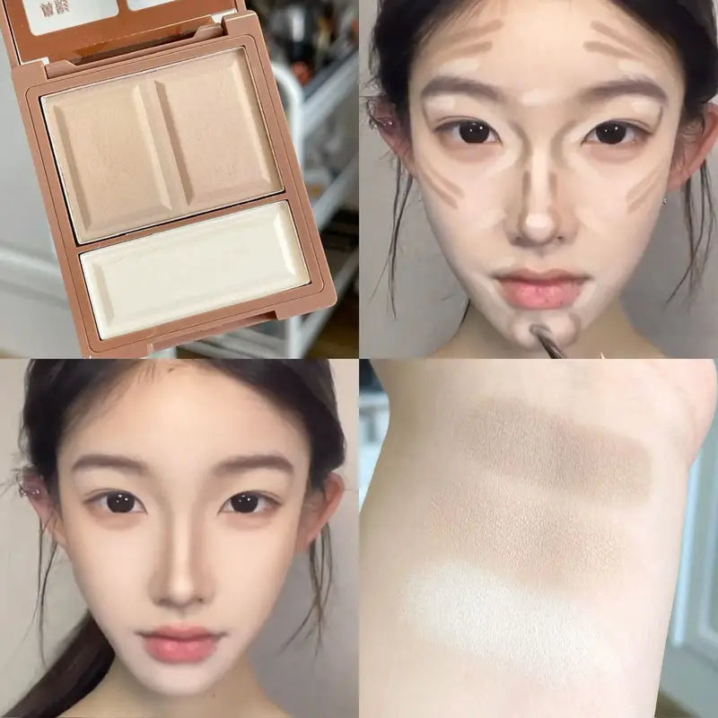Contouring Powder Palette with Matte Shades for Natural & Party Makeup