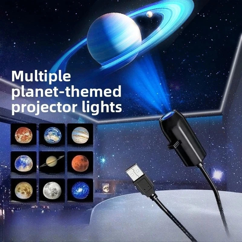 Rotatable Halloween Moon Projector Night Light Wall Ceiling Decor