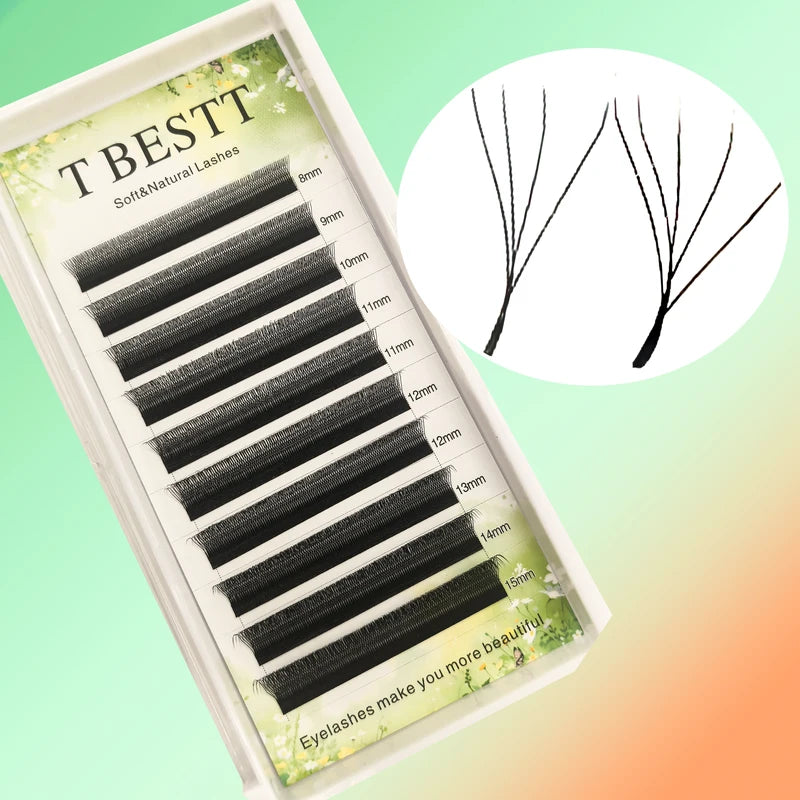 False Eyelash Extensions 5DW W Shape Mink Volume Lashes - Multiple Colors & Lengths