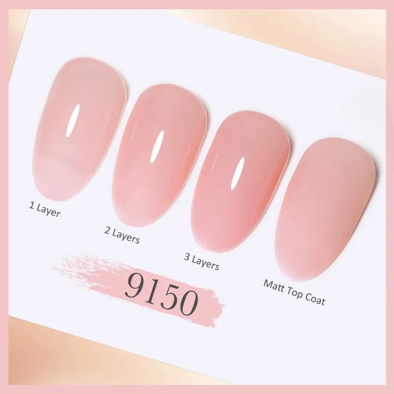 Jelly Nail Gel Polish Kit - HEMA Free Semi-Permanent UV LED Nail Lacquer