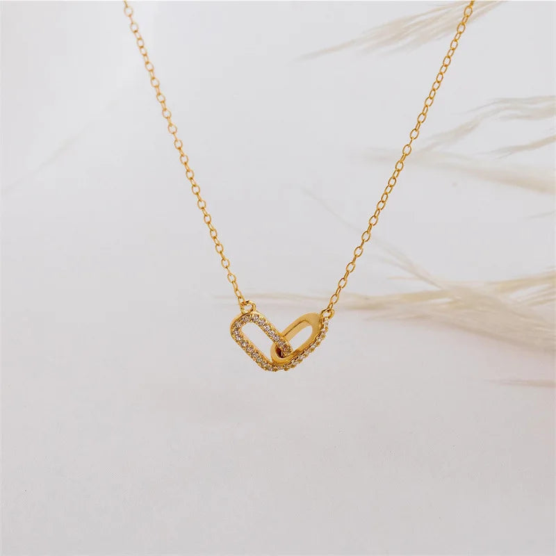 Minimalist Zircon Pendant Necklace for Women - Geometric Luxury Jewelry