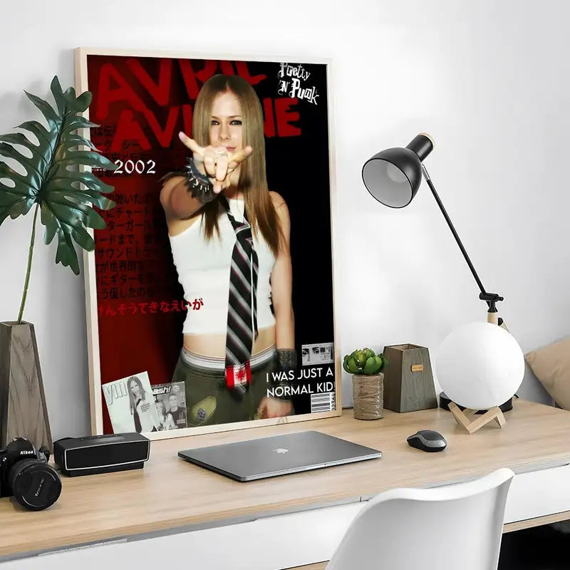 Artistic Avril Lavigne Poster Wall Decor for Bedroom & Living Room - Premium Canvas