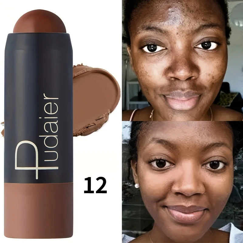 2-in-1 Foundation and Concealer Stick Waterproof Full Cover Face Makeup
