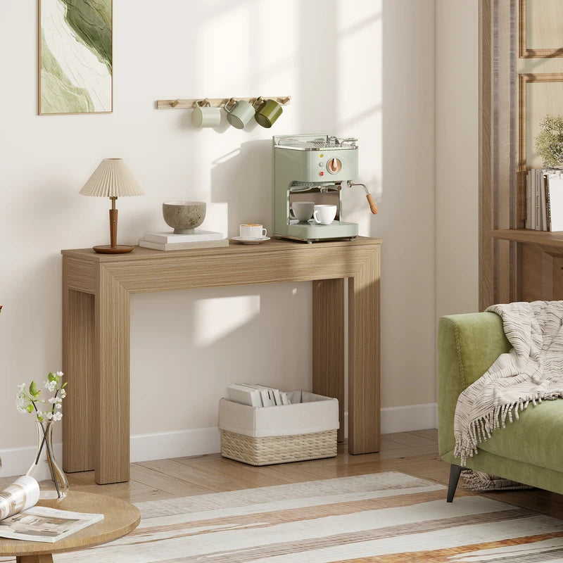 47-Inch Narrow Entryway Console Table for Hallway Living Room - Natural Wood