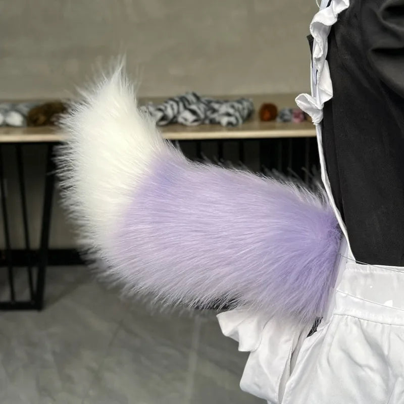 Furry Animal Tail Costume Accessory - Moving Shake Tail for Cosplay & Halloween