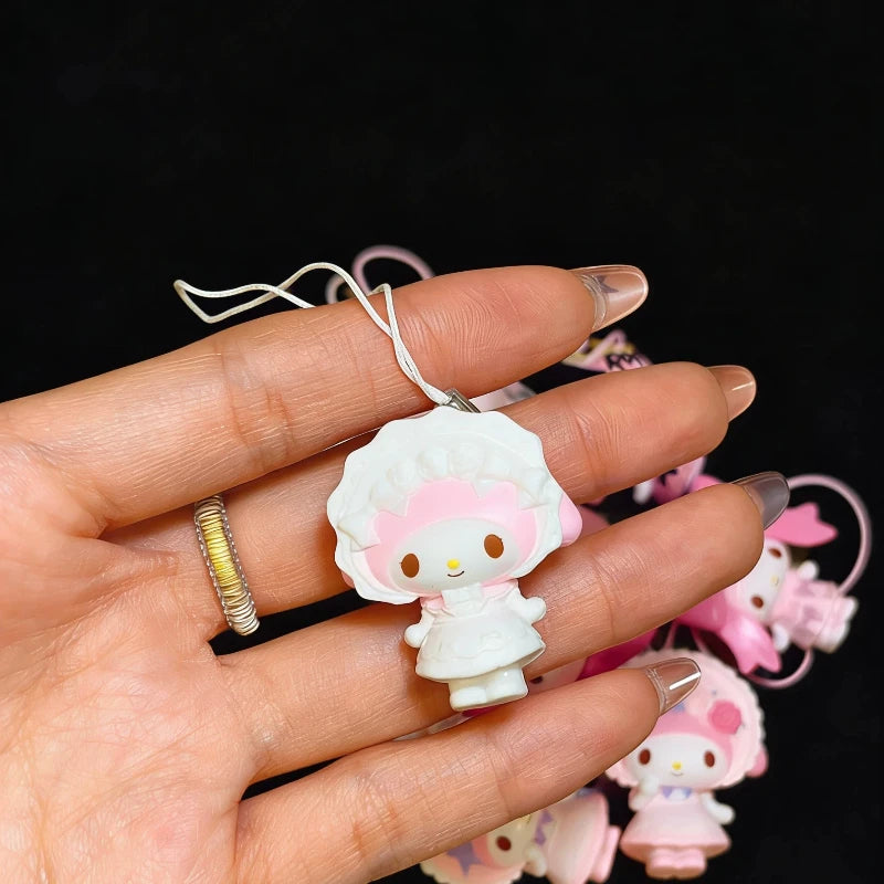 Cute Bow Cat Melody Pendant Blind Box Keychain - Cartoon Animal Figure Gift