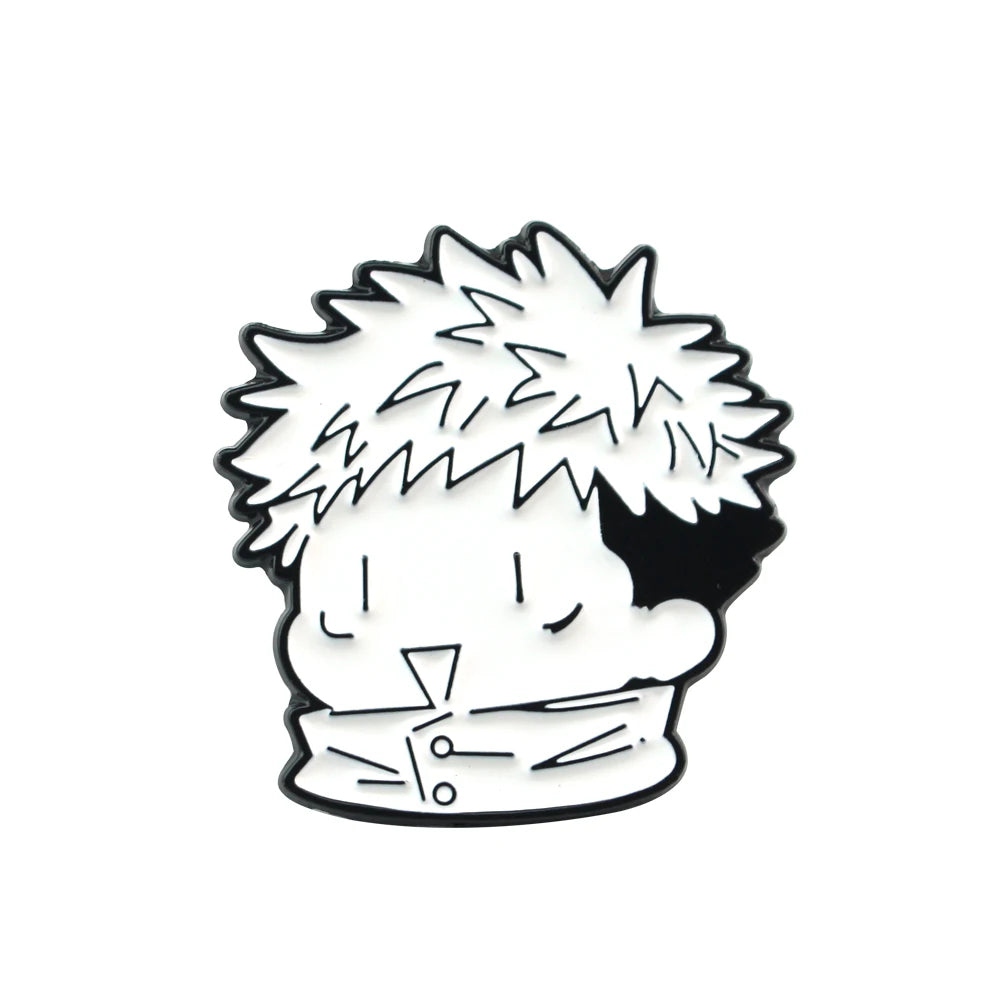 Anime Kawaii Brooch Enamel Pin for Women - Gojo Satoru & Geto Suguru Badge Jewelry Gift