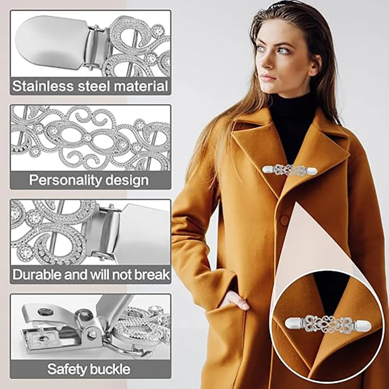 Vintage Dress Clips for Women - Sweater, Shawl, Cardigan, Shirt Cinch Brooches