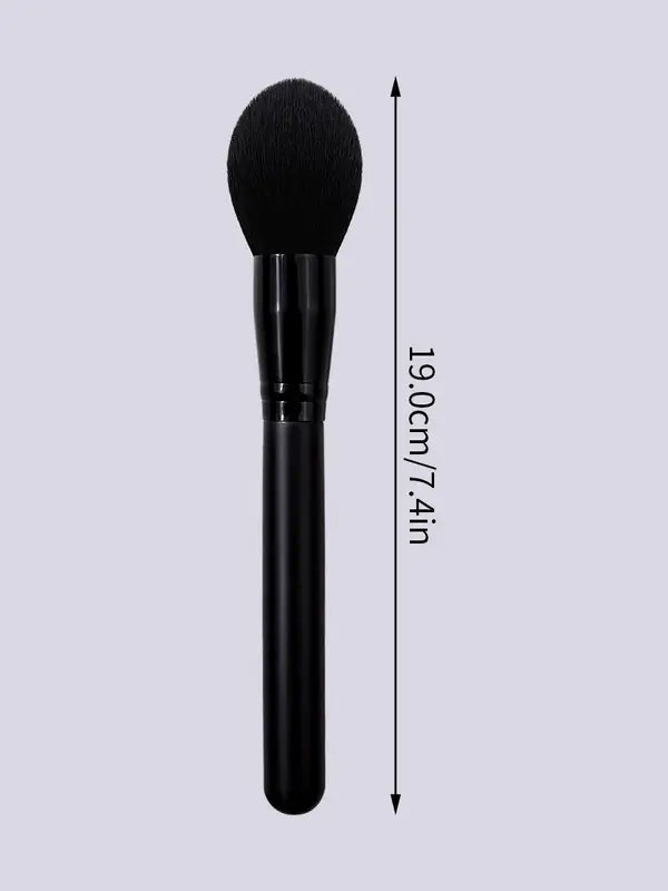 Black Makeup Brush Set - Soft Fluffy Face Powder, Blush & Highlighter Brush