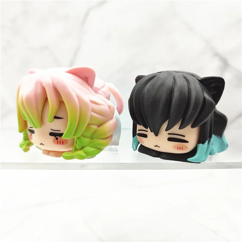 Anime Demon Slayer Mini Figure Set Nezuko Tanjirou Zenitsu Inosuke PVC Toys