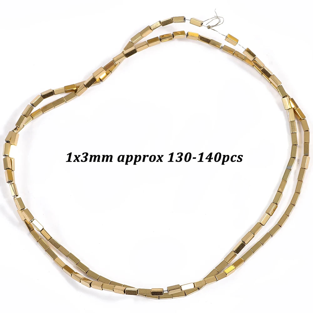 Natural Stone AAA+ Hematite Spacer Beads for Jewelry Making 15''