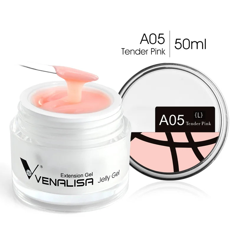 50ml Jelly Builder Extension Gel for Nail Art - Self-Leveling Transparent Nail Polish