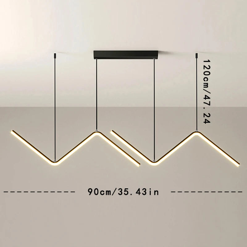 Modern Pendant Chandelier for Bedroom Ceiling Interior Lighting - Adjustable LED Lamp
