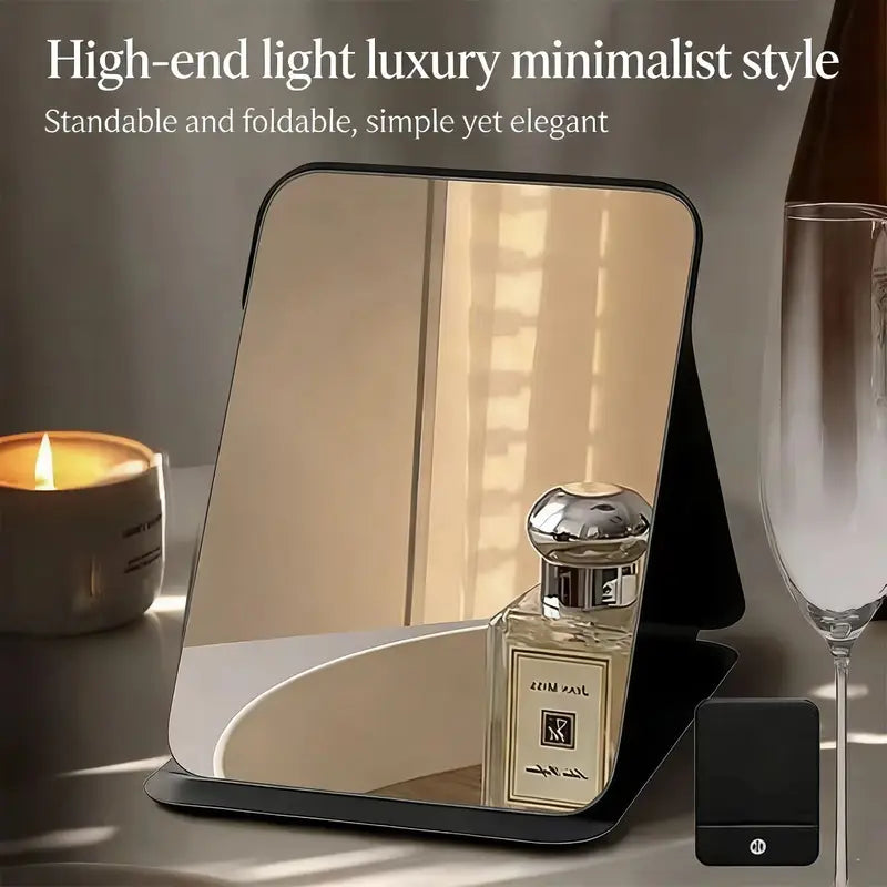 Portable Foldable Makeup Mirror - Travel-Friendly Desktop Tool for Students & Kids