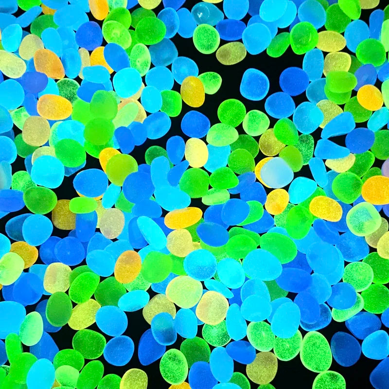 Luminous Garden Pebbles - Glow in the Dark Rock Set for Aquarium, Pathway & Decoration