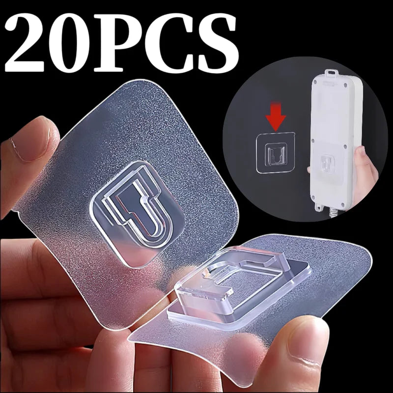 Double-Sided Adhesive Wall Hooks Strong Traceless Hooks for Kitchen & Bedroom Organizer