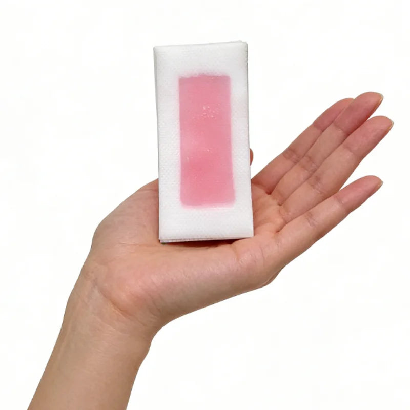 Rose Scent Hair Removal Wax Strips Kit - Facial & Body Depilatory, 20 Sheets