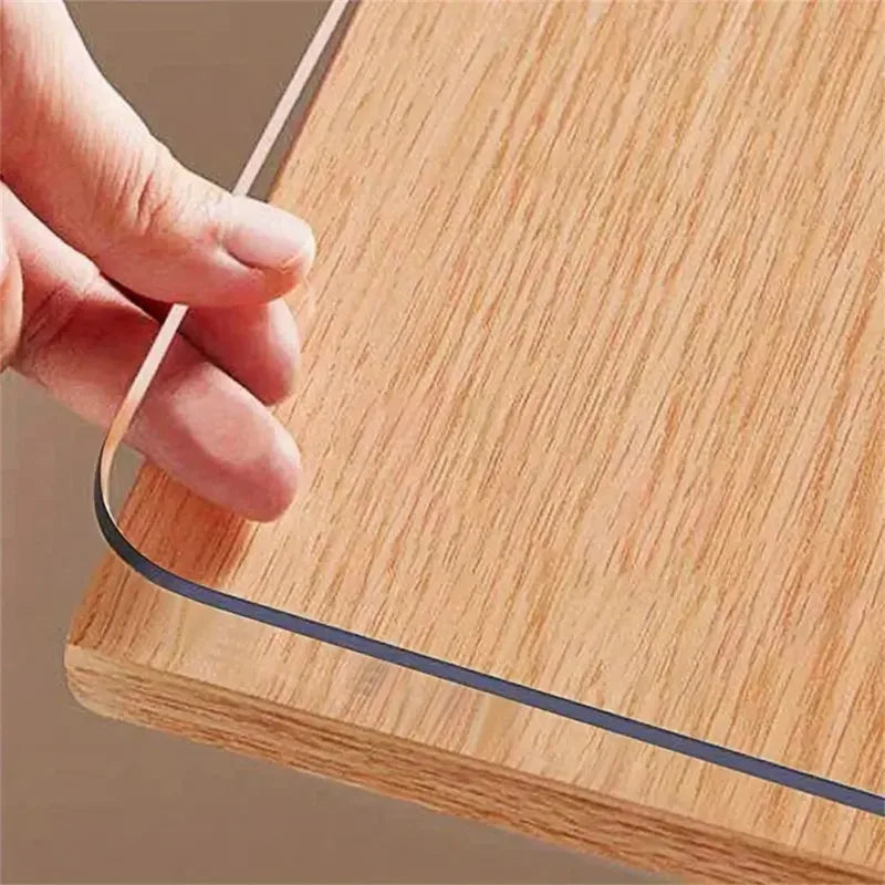 0.5mm Clear PVC Table Protector Waterproof Anti-Scratch for Kitchen & Dining