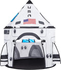 Kids Rocket Ship Play Tent Set with Tunnel - Indoor Outdoor Pretend Play